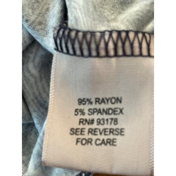 Philosophy Woman Republic Clothing 2X Blue & White 3/4 Sleeve Shirt Made In Viet - Picture 6 of 6